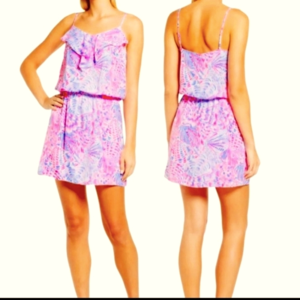 NWT Lilly Pulitzer Zana Romper in Raz Berry Sea You Soon